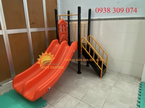 Bộ cầu trượt liên hoàn 2 máng song song dành cho bé