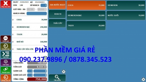Máy Tính Tiền Cảm Ứng cho Quán Bar Club