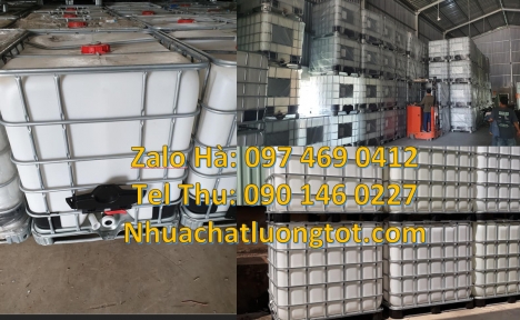 Thùng nhựa ibc 1000 Lít đựng hóa chất, Tank 1000L đựng chất phụ gia thực phẩm bồn nhựa 1000l đựng a