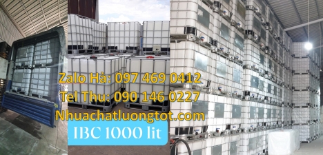 Thùng nhựa ibc 1000 Lít đựng hóa chất, Tank 1000L đựng chất phụ gia thực phẩm bồn nhựa 1000l đựng a
