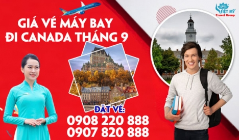 Giá vé máy bay đi Canada tháng 9