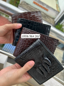 Ví Cá Sấu Một Mặt Được Làm Từ Da Cá Sấu Tươi 100%  (Sỉ)