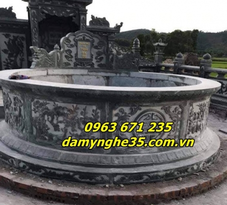 Mộ tròn đá thiết kế cao cấp giá rẻ bán tại Lào Cai