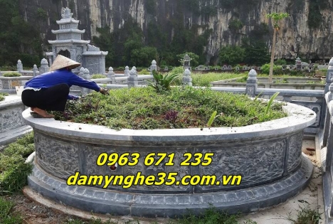 Mộ tròn đá thiết kế cao cấp giá rẻ bán tại Lào Cai