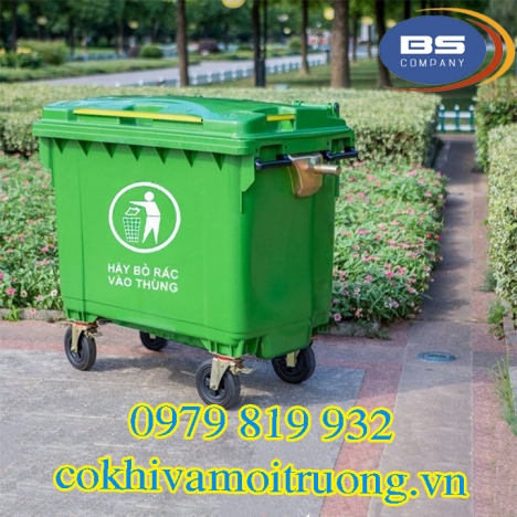 Thùng Rác Có Bánh Xe 1000L