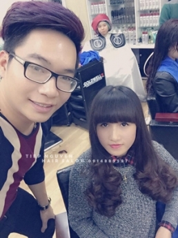 Tóc xoăn sóng nước layer cho hội chị em mái bằng. - Tiệp Nguyễn. Hair Salon