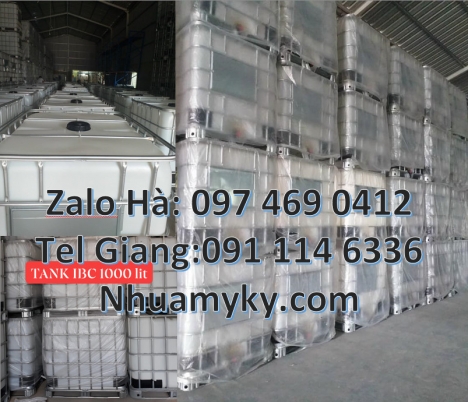 Thùng nhựa 1000 lít đựng thực phẩm, Bồn nhựa 1000 lít đựng hóa chất, bồn nhựa 1 khối nhập khẩu, bồn