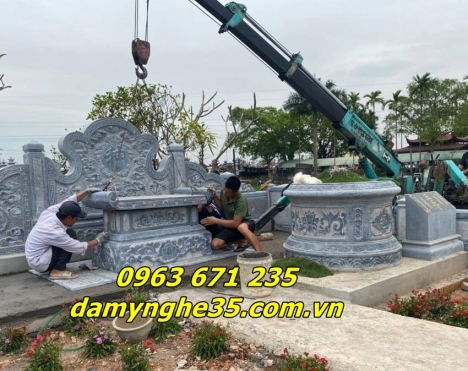 Mộ tròn đá thiết kế cao cấp giá rẻ bán tại Lào Cai