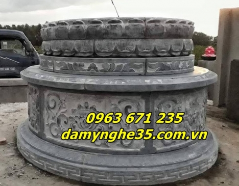 Mộ tròn đá thiết kế cao cấp giá rẻ bán tại Lào Cai