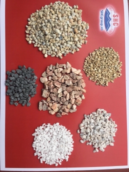 Đá hạt nhiều màu mài granito