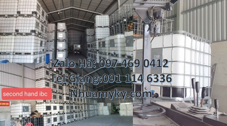Thùng nhựa 1000 lít đựng thực phẩm, Bồn nhựa 1000 lít đựng hóa chất, bồn nhựa 1 khối nhập khẩu, bồn