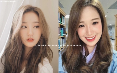 Tóc layer xoăn sóng nước nhẹ nhàng cuốn hút. - Tiệp Nguyễn. Hair Salon