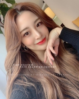 Tóc layer xoăn sóng lơi ngang vai, học nghề tóc. - Tiệp Nguyễn Hair Salon.