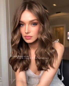 Tóc uốn xoăn sóng lơi nhẹ nhàng style nữ tính, học nghề tóc. - Tiệp Nguyễn Hair Salon.