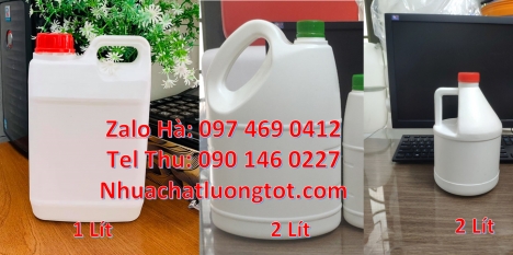 can nhựa, can hdpe, Can 1 lít đựng thuốc sâu, can 1l hdpe vuông, Can 1l chia vạch đựng thuốc diệt rầ