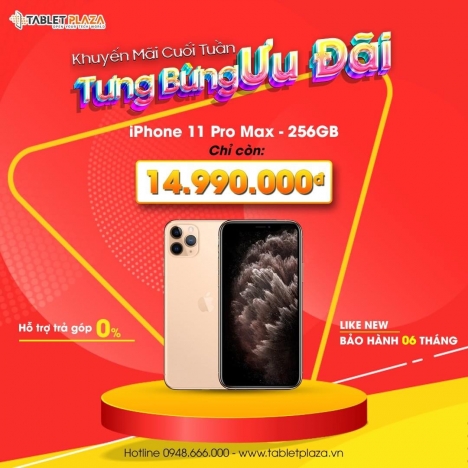Iphone 11 pro max 256Gb cuối tuần khuyến mãi giá hạt dẻ