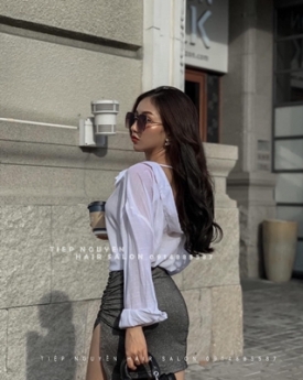 Tóc layer xoăn sóng nhẹ nhàng mái mưa, học nghề tóc. - Tiệp Nguyễn Hair Salon