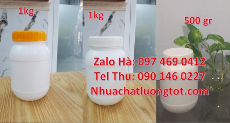 hũ nhựa 200 gram, hũ nhựa 250 gr đựng thuốc, hũ 200 g đựng bazo,  hũ nhựa 250g đựng chất lỏng Hũ n