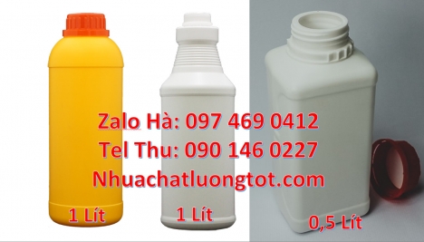 Chai nhựa 50ml đựng thuốc trừ sâu, Chai 100ml màu trong, Chai nhựa 1000ml đựng mật ong, chai nhựa đự