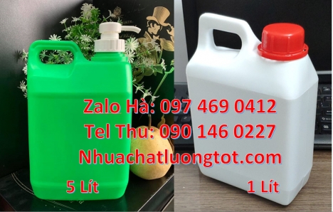 can nhựa, can hdpe, Can 1 lít đựng thuốc sâu, can 1l hdpe vuông, Can 1l chia vạch đựng thuốc diệt rầ