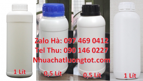 Chai nhựa 50ml đựng thuốc trừ sâu, Chai 100ml màu trong, Chai nhựa 1000ml đựng mật ong, chai nhựa đự