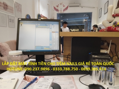 Máy Tính Tiền cho Tiệm Nails - Tính hoa hồng NV