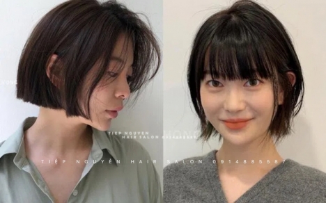 Tóc ngắn uốn xoăn sóng lơi from bằng mái bay - Tiệp Nguyễn