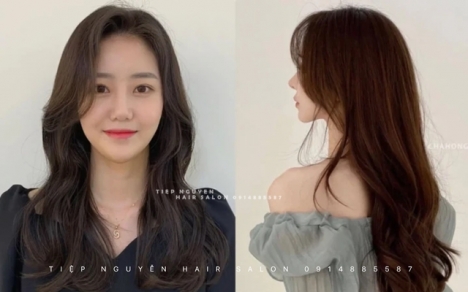 Xoăn layer nhẹ nhàng, tóc layer ngang vai - Tiệp Nguyễn
