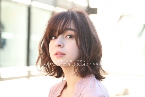 Tóc layer nhẹ nhàng, tóc ngang vai. - Tiệp Nguyễn