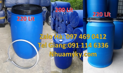 Thùng Phuy 30 Lít, Thùng Phuy 50 Lít Thùng phi 220l nắp hở, Thùng phi Phuy nhựa 120 lít, Phuy nhựa 1