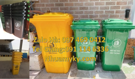 Thùng rác 60 lít, Thùng rác 120l nắp kín, Thùng rác 120l Composite, Thùng rác 240l nắp h