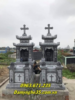 Mộ đá đôi – Mẫu mộ đôi bằng đá đẹp bán tại Tuyên Quang
