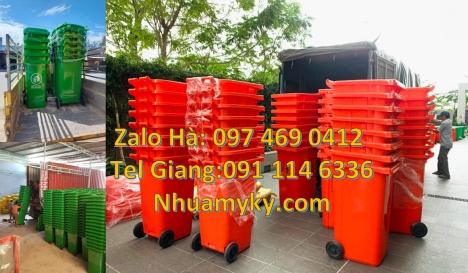 Thùng rác 60 lít, Thùng rác 120l nắp kín, Thùng rác 120l Composite, Thùng rác 240l nắp h