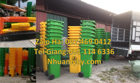 Thùng rác 60 lít, Thùng rác 120l nắp kín, Thùng rác 120l Composite, Thùng rác 240l nắp h