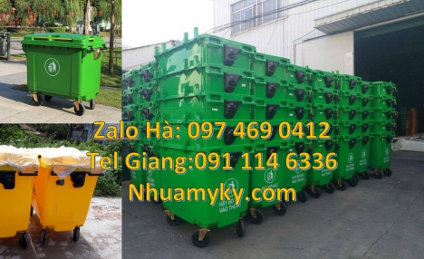 Xe gom rác 400L, Xe gom rác chuyên dùng, Xe tải thu gom rác, báo giá xe đẩy rác 1000 lít, Xe gom rác
