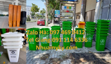 Thùng rác 60 lít, Thùng rác 120l nắp kín, Thùng rác 120l Composite, Thùng rác 240l nắp h