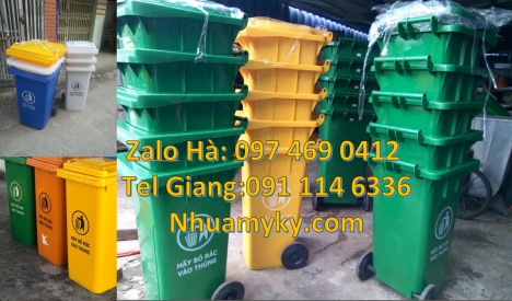 Thùng rác 60 lít, Thùng rác 120l nắp kín, Thùng rác 120l Composite, Thùng rác 240l nắp h