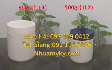 Hũ nhựa 1kg đựng axit, hủ nhựa 500gr vặn 2 ngấn, Hủ nhựa 500gr vặn tròn, Hủ nhựa 500gr. Hủ nhựa 2kg