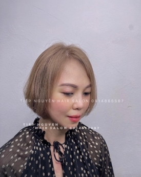 Tóc xoăn hippie ngắn ngang vai - Tiệp Nguyễn Hair