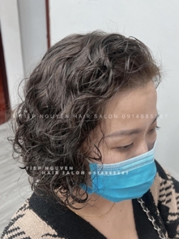 Tóc xoăn hippie ngắn mái bay, xoăn hippie - Tiệp Nguyễn Hair