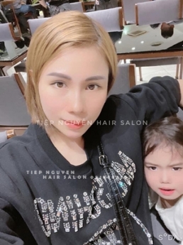 Xoăn hippie ngắn ngang vai, xoăn xù - Tiệp Nguyễn Hair