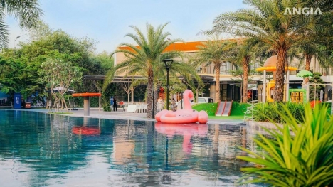 Nhà phố biệt lập thanh toán 1,3 tỷ nhận nhà, độc quyền hàng đầu Bình Dương