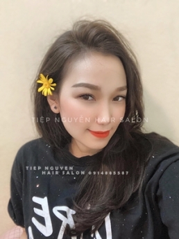 Tóc xoăn ngắn hippie from tóc mái bay cá tính - Tiệp Nguyễn Hair