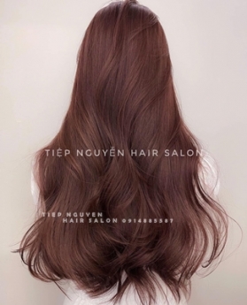 Tóc xoăn layer nhẹ, xoăn hippie ngang vai - Tiêp Nguyễn Hair