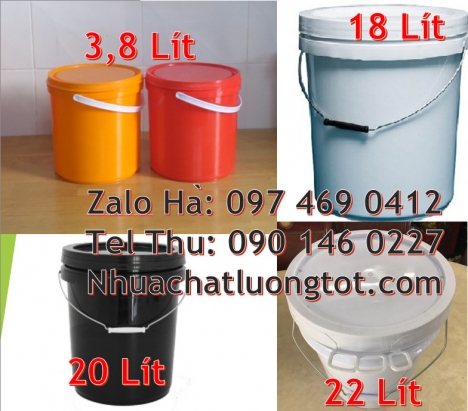 Xô nhựa Vỏ thùng đựng sơn 20 lít Vỏ thùng đựng sơn 22 lít Thùng nhựa vuông, Giá bán Xô nhự