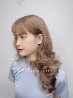 Tóc xoăn hippie ngắn, from mái bay - Tiệp Nguyễn Hair
