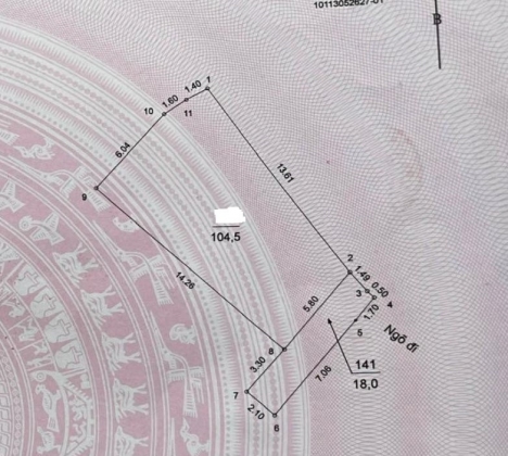 GIỮA CẦU GIẤY-NGÕ Ô TÔ-CHỈ 100TR/1M Bán đất phố Cầu Giấy 104.5m C4 5.8m 10.5 tỷ