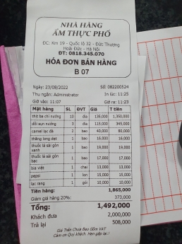 Máy Tính Tiền giá rẻ cho quán Bia Hơi