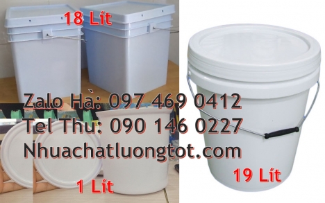 Xô nhựa Vỏ thùng đựng sơn 20 lít Vỏ thùng đựng sơn 22 lít Thùng nhựa vuông, Giá bán Xô nhự