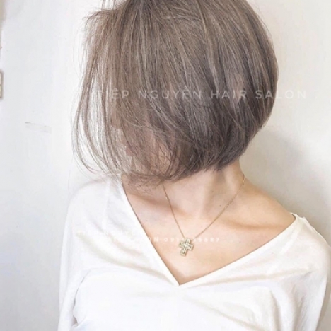 xoăn ngắn hippie, kết hợp nhuộm light khói - Tiệp Nguyễn Hair
